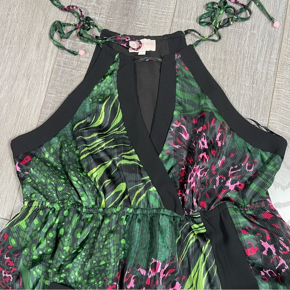 CIEBON Maxi Dress Tropical Printed Size L Tie Shoulder - Picture 5 of 10